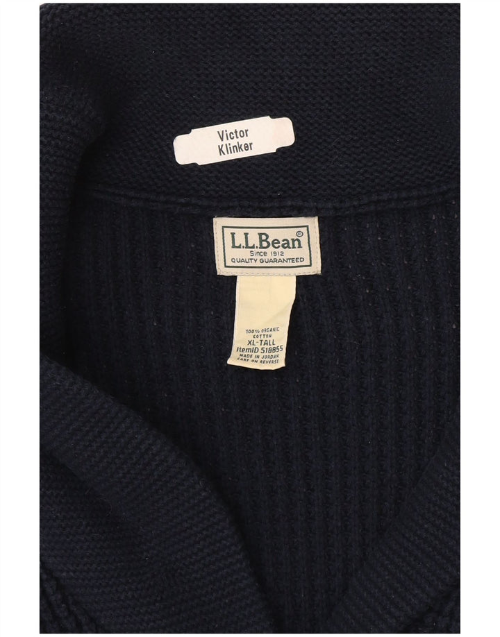 Мужской кардиган L.L.Bean, свитер XL, темно-синий, хлопок