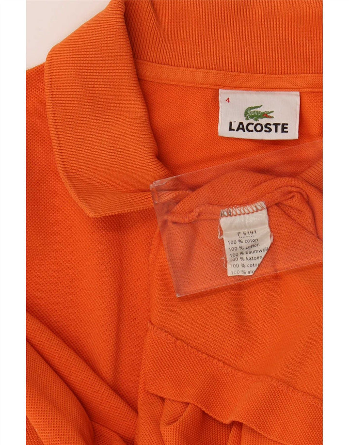Мужская рубашка-поло Lacoste, размер 4, средний оранжевый хлопок, размер 4