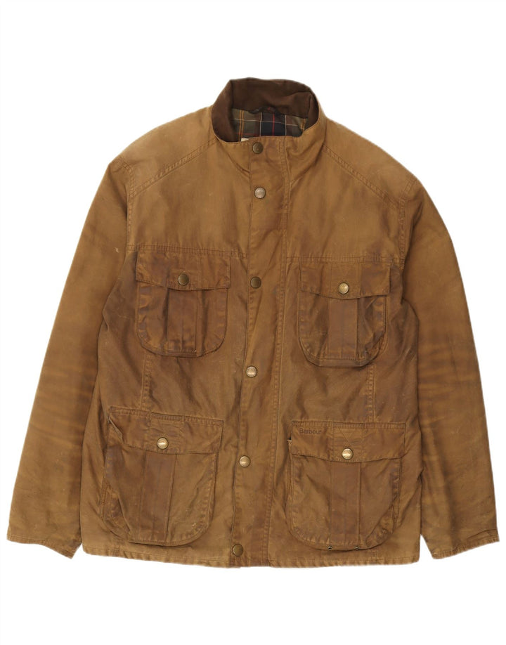 Мужская куртка Barbour из вощеного хлопка UK 40, большой коричневый хлопок