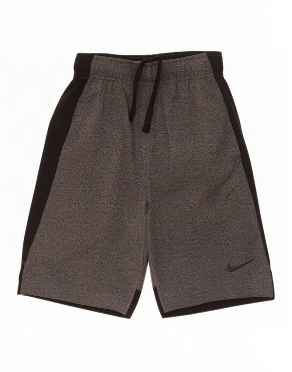 Спортивные шорты Nike Dri Fit для мальчиков 10–11 лет, средний серый цвет с цветными блоками
