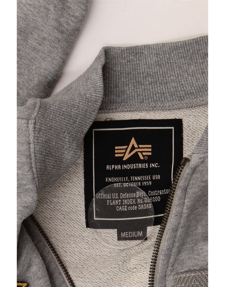 ALPHA INDUSTRIES Мужская спортивная куртка среднего серого цвета