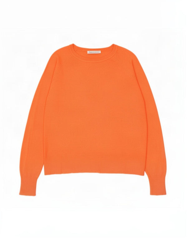 Женский джемпер с круглым вырезом Zara UK 14, средний оранжевый вискозный цвет