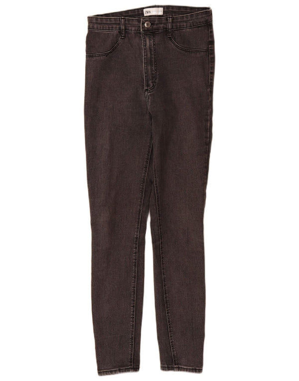 Женские джинсы скинни Zara EU 38, маленькие W28 L29, серый хлопок