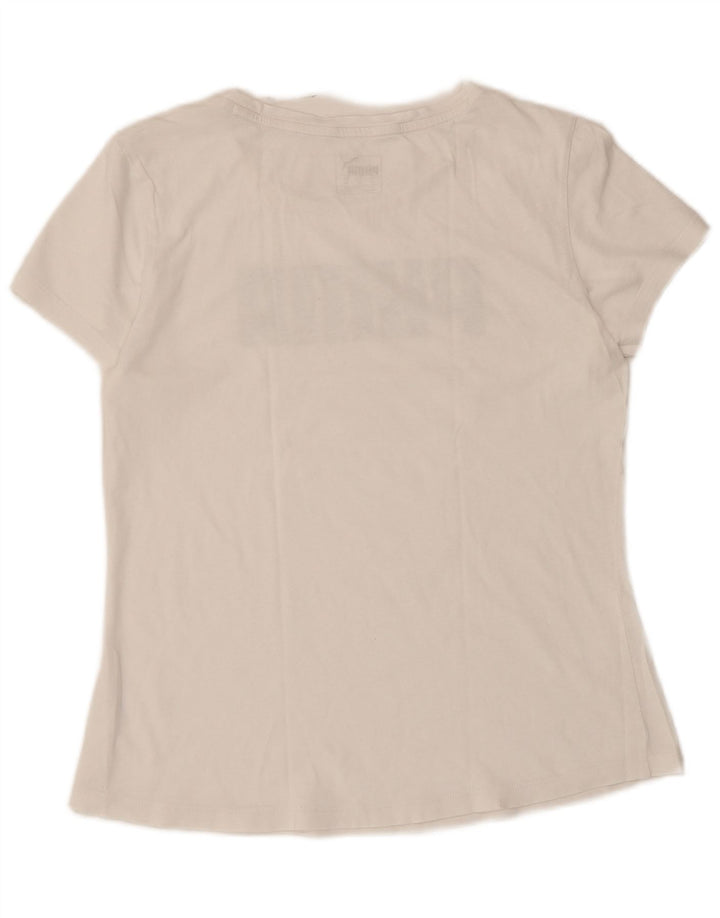Женская футболка с рисунком Puma Top UK 12, средний белый