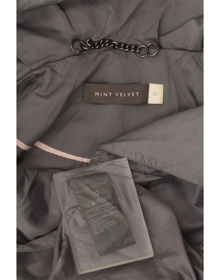Женская оверсайз-куртка MINT VELVET UK 10, маленький серый полиэстер