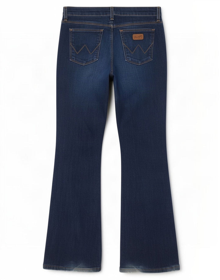 Женские расклешенные джинсы Wrangler W30 L32, синий хлопок