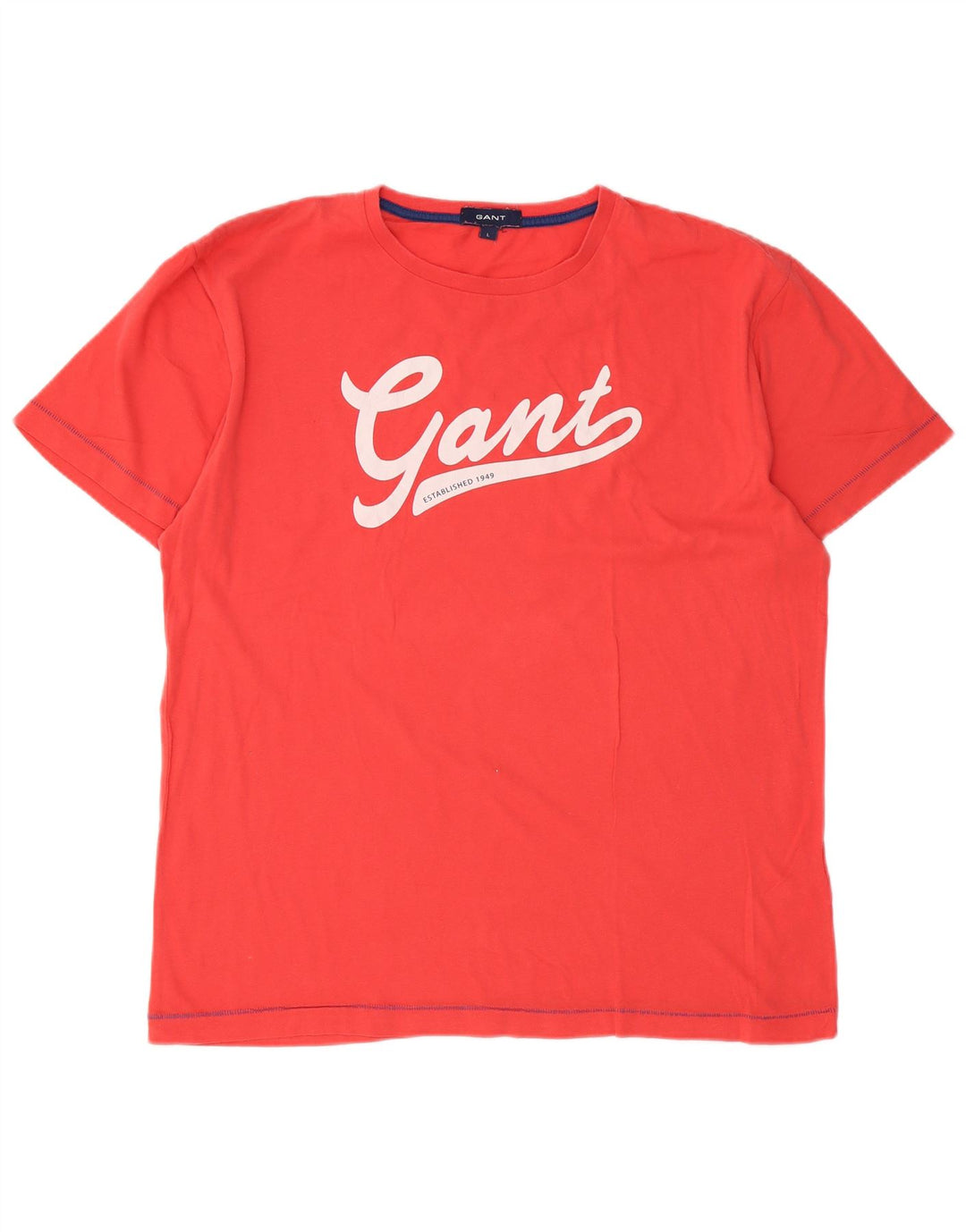 Мужская футболка с рисунком Gant, большой красный хлопок
