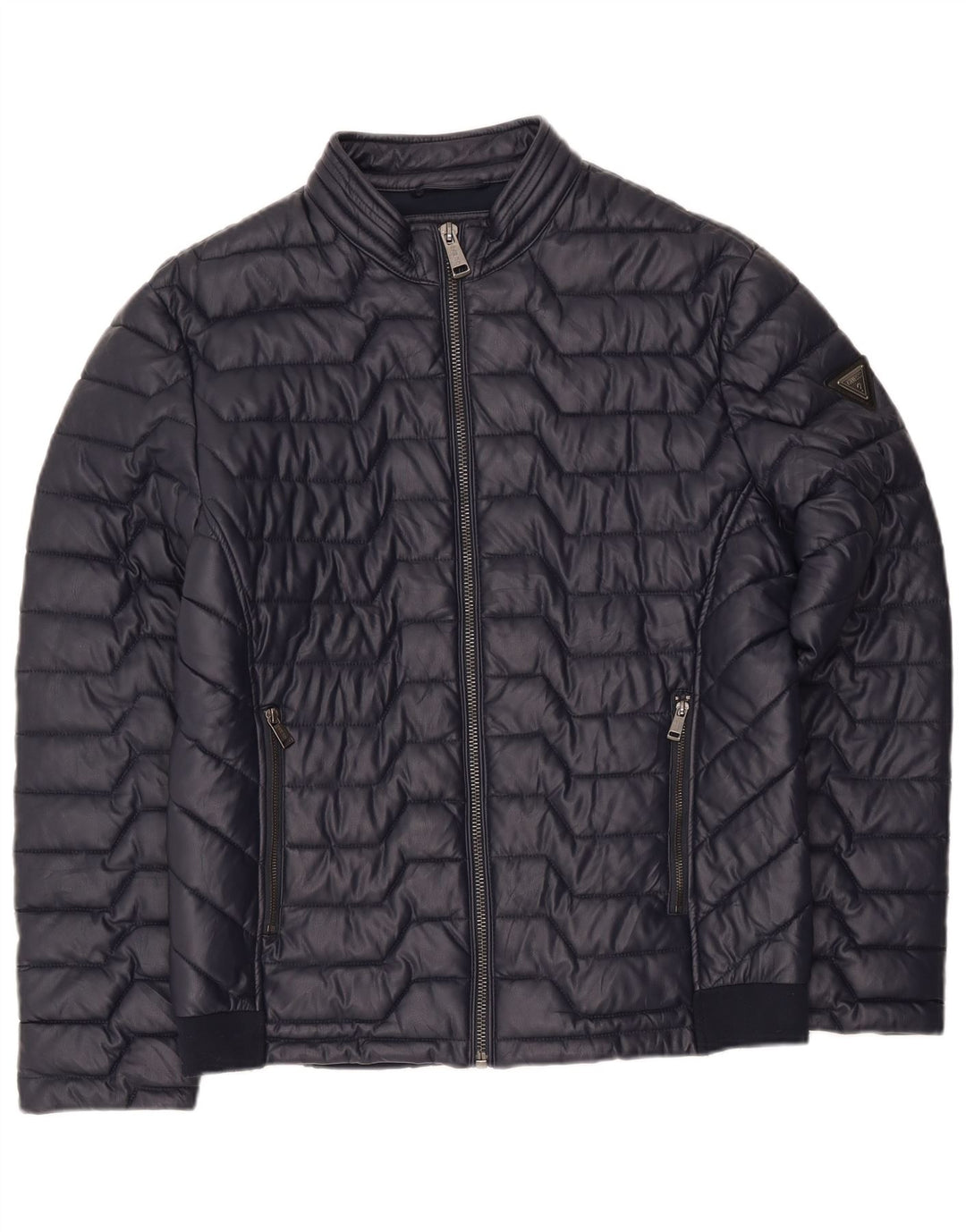 Guess Мужская стеганая куртка UK 42 XL Темно-синий полиэстер