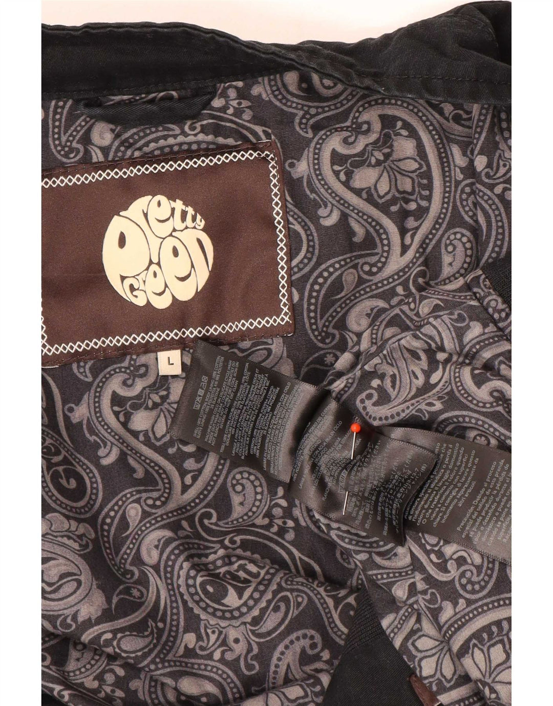 Мужской бомбер Pretty Green UK 40, большой черный хлопок