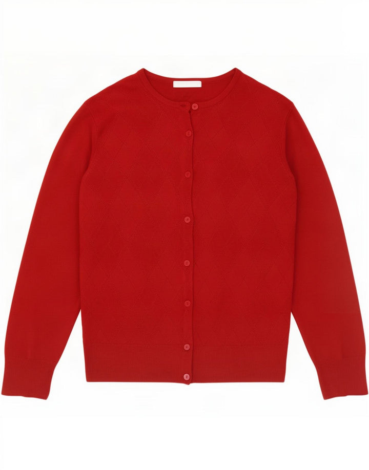 Женский кардиган Marks & Spencer UK 12, средний красный акрил