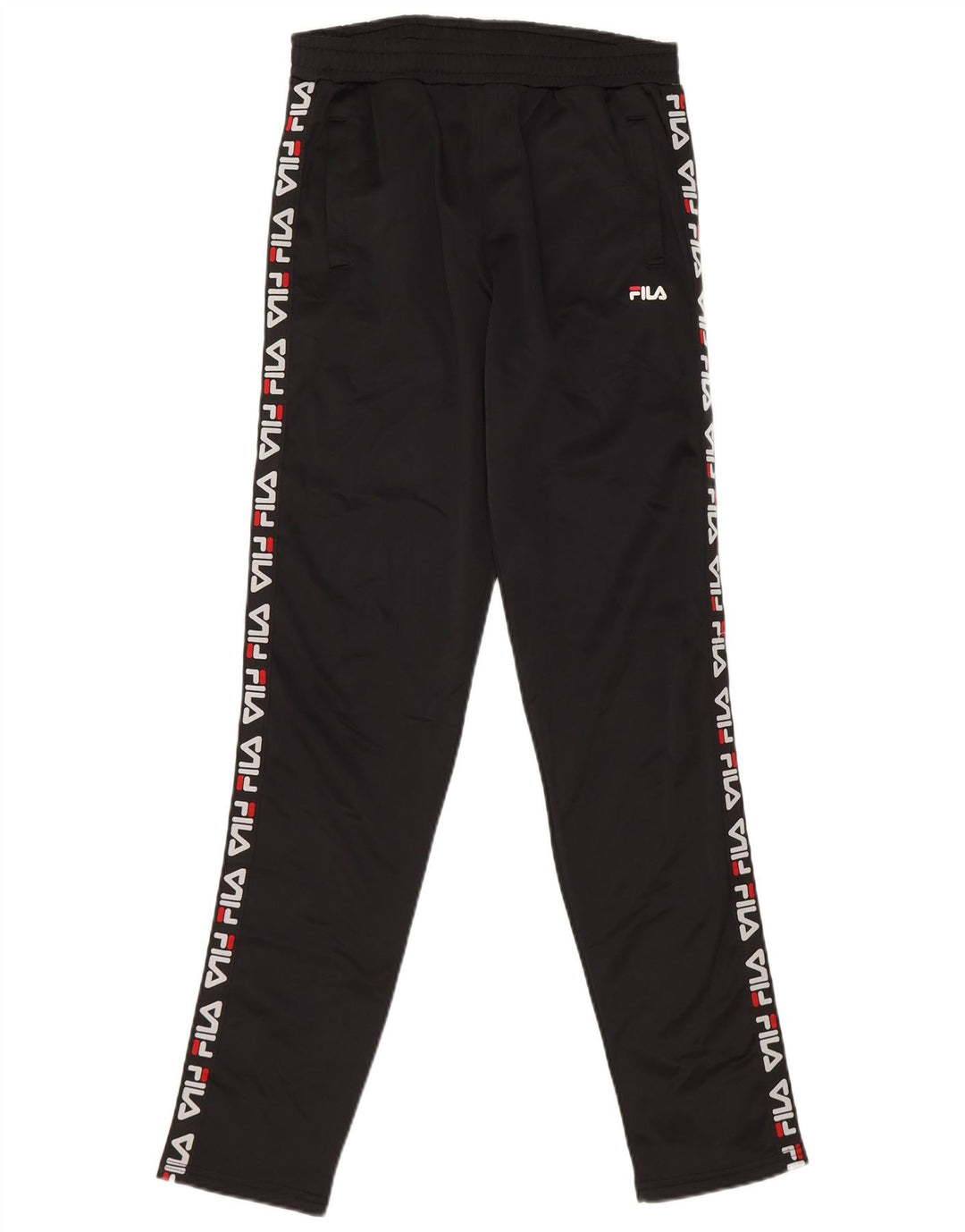 Спортивные брюки Fila для мальчиков с графическим рисунком 13-14 лет, черный полиэстер