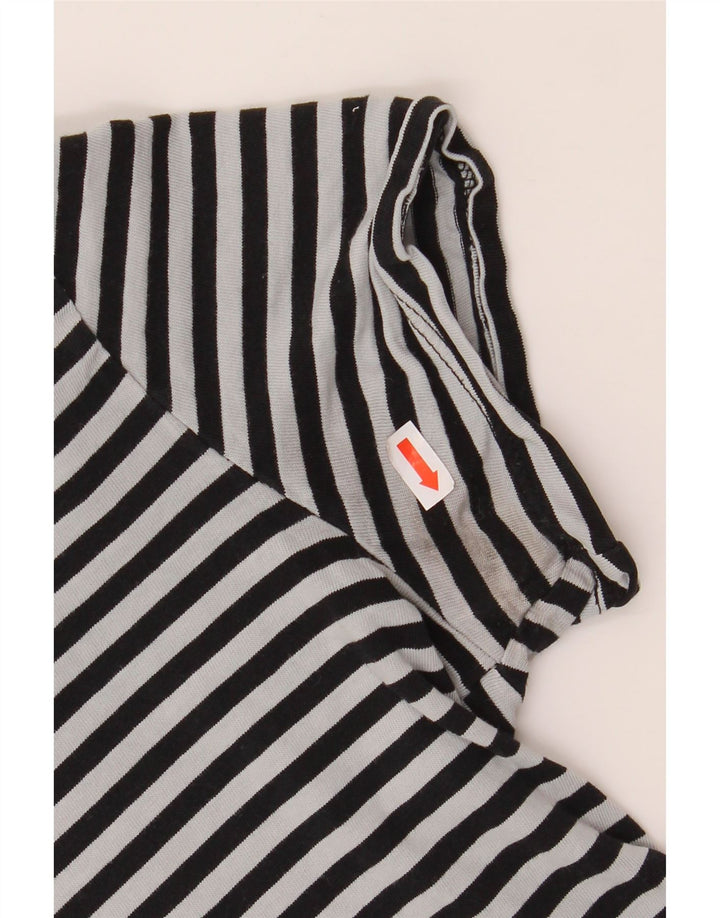 LEVI'S Womens T-Shirt Top UK 8 Small Black Striped Vintage Levi's and Second-Hand Levi's from Messina Hembry 
