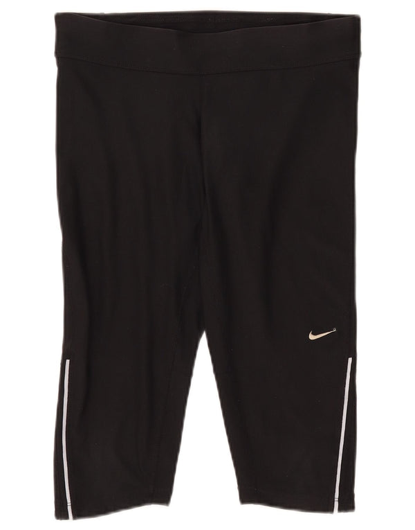 Женские спортивные шорты-бермуды NIKE Dri Fit UK 10, маленькие черные из полиэстера