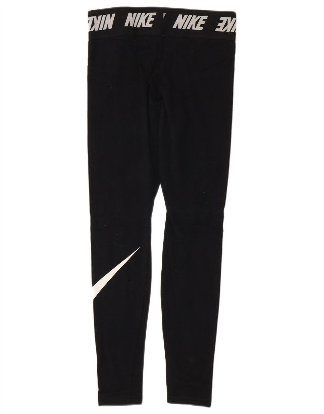 NIKE Womens Graphic Leggings UK 8 Small  Black Cotton