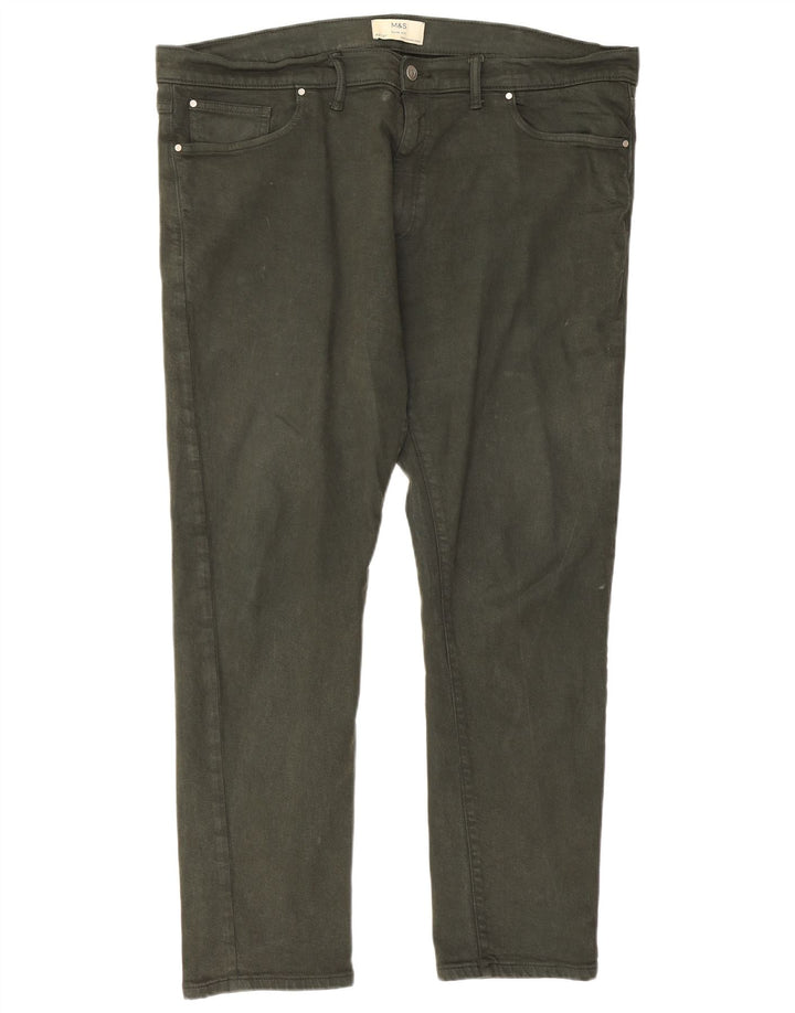 Мужские узкие джинсы Marks & Spencer W42 L31, зеленый хлопок