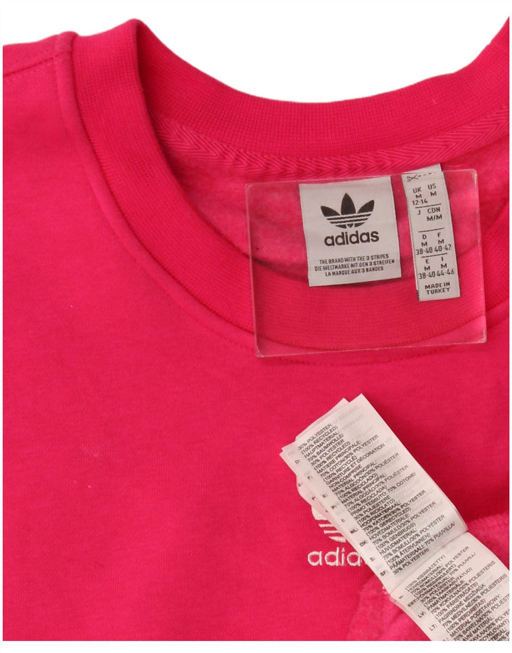 Женский джемпер оверсайз Adidas UK 12/14, средний розовый полиэстер