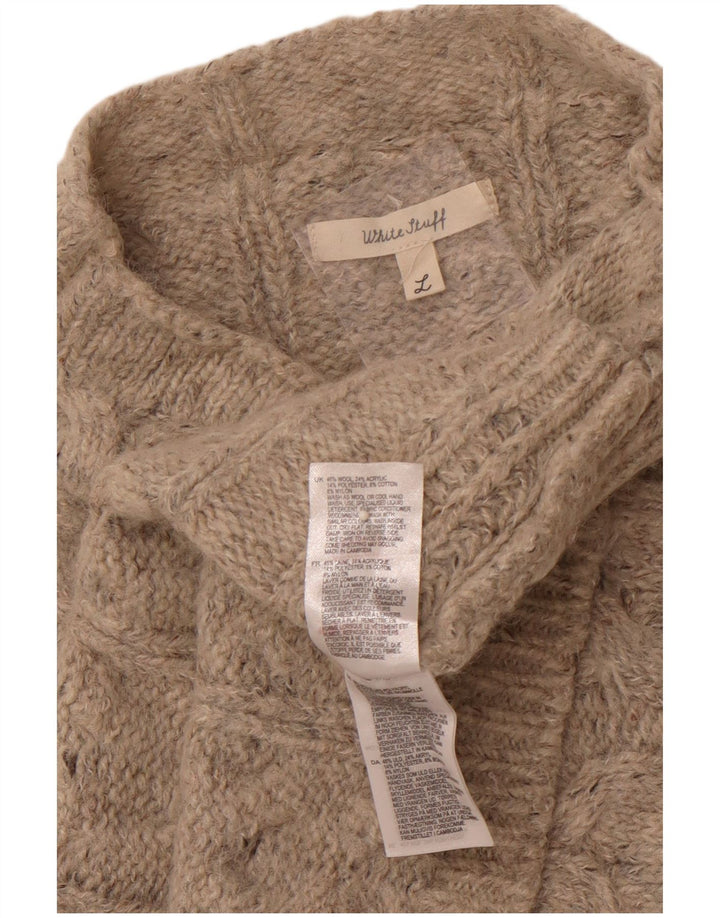 Женская безразмерная майка с высоким воротником WHITE STUFF UK 16, большой серый цвет