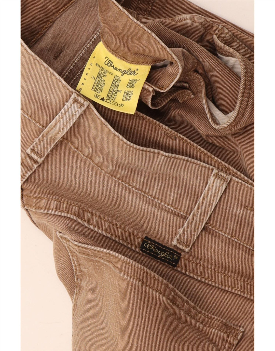 Мужские узкие джинсы Wrangler W31 L34, коричневые, хлопок