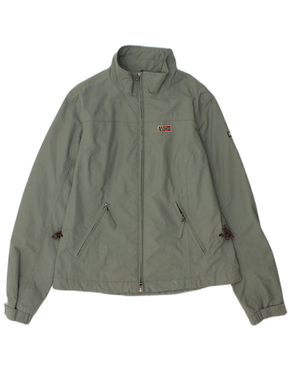 Женская дождевик Napapijri UK 12, средний зеленый полиамид