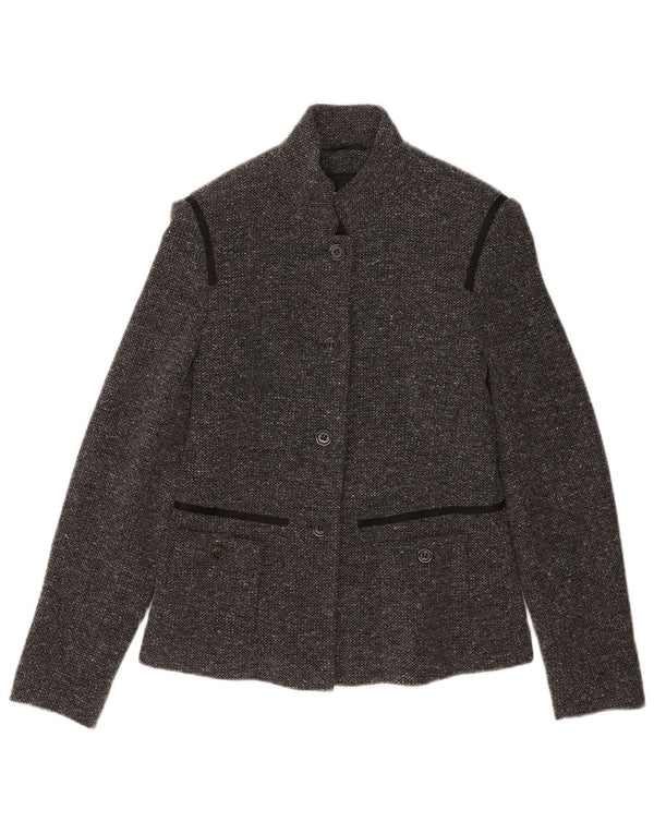 Rene Lezard Womens 4 Button Blazer Jacket EU 38 Medium Grey Flecked