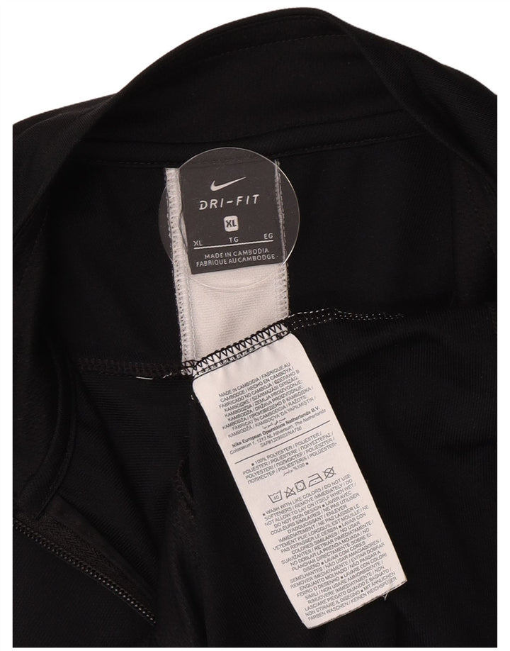 Мужская спортивная куртка Nike Dri Fit XL, черный полиэстер с цветными блоками