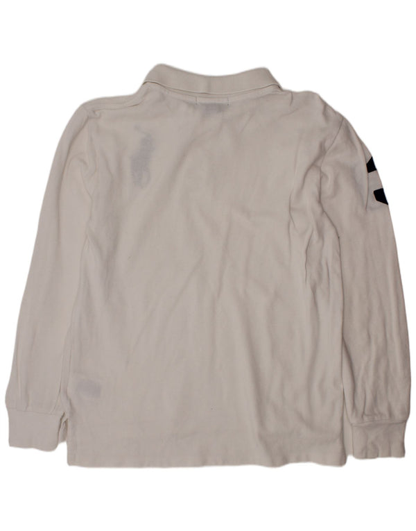 POLO RALPH LAUREN Рубашка-поло с рисунком для мальчиков 10–11 лет, средний белый цвет