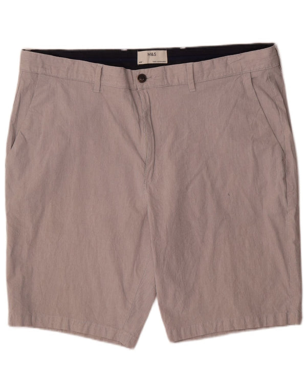 Мужские шорты чинос Marks & Spencer W40 XL, серые, хлопковые в тонкую полоску