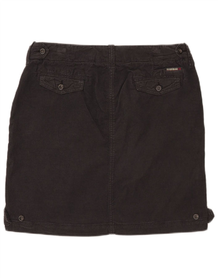 NAPAPIJRI Женская вельветовая юбка с географическим рисунком IT 44 Medium W32 Черный хлопок