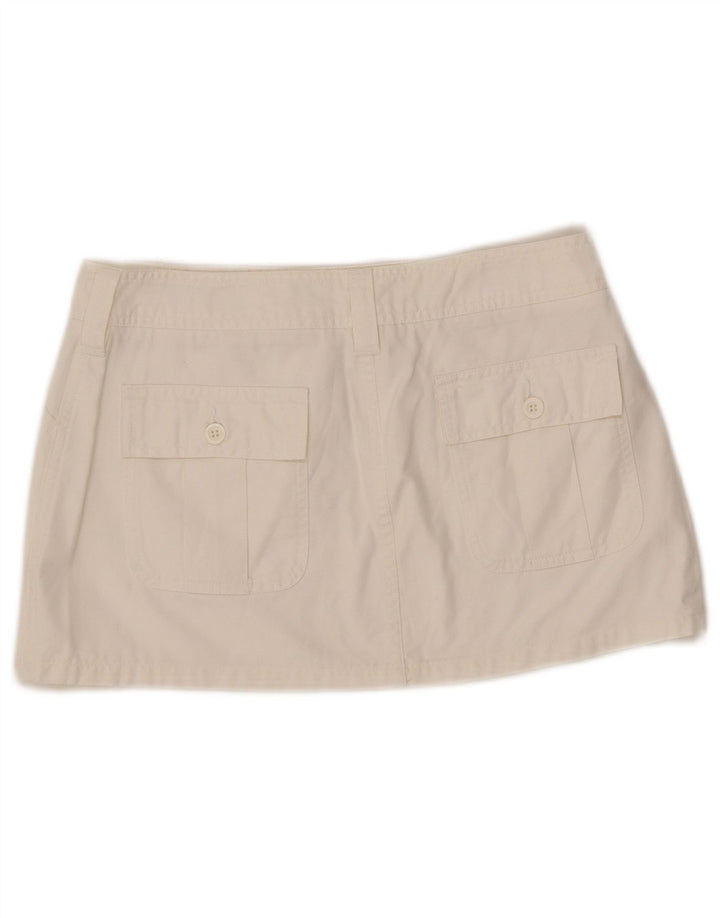 Benetton Женская мини-юбка IT 42 Medium W29 Белый хлопок