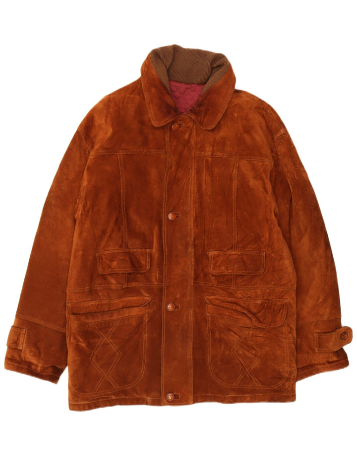 Винтажная мужская кожаная куртка IT 48 Medium Brown Leather