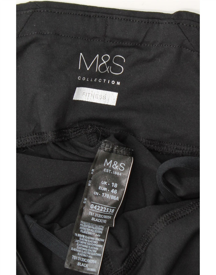 Женские леггинсы Marks & Spencer UK 18 XL, черный полиэстер