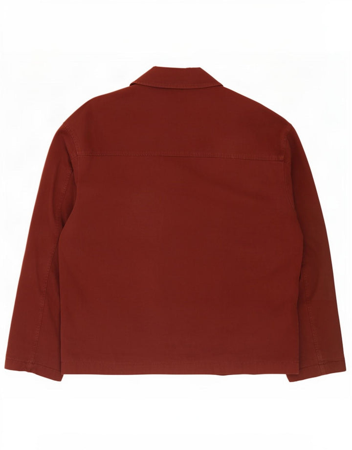 Мужская куртка-бомбер Zara UK 40, большая бордовая, хлопок