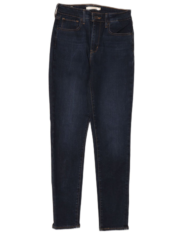 Женские джинсы скинни Levi's 721 с высокой посадкой W28 L28 Темно-синие из лиоцелла