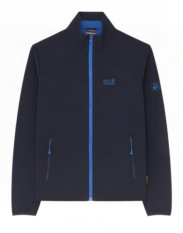 Мужская спортивная куртка Jack Wolfskin UK 36/38, средний темно-синий полиэстер
