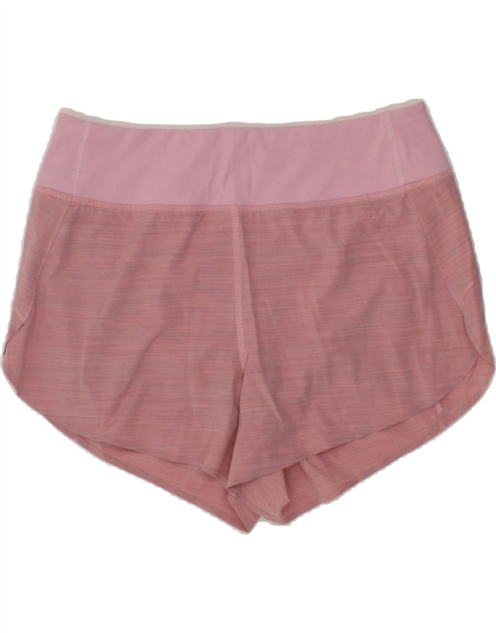 ATHLETA Womens Sport Shorts UK 12 Medium  Pink Colourblock Nylon Vintage Athleta and Second-Hand Athleta from Messina Hembry 