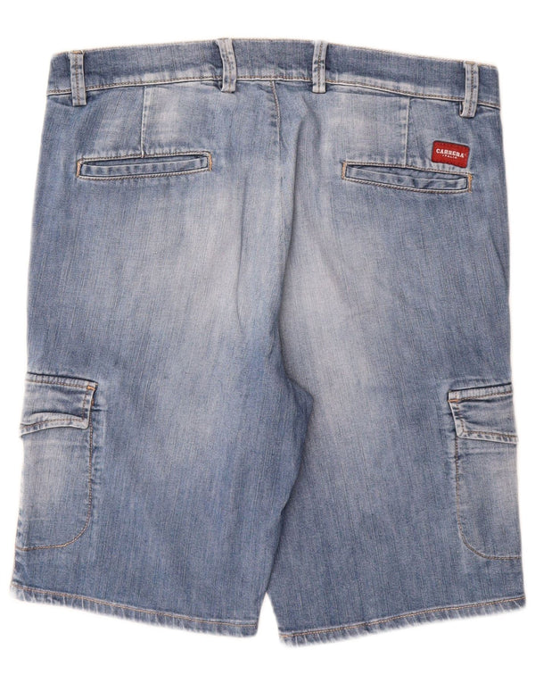 CARRERA Mens Cargo Denim Shorts W34 Large Blue Cotton