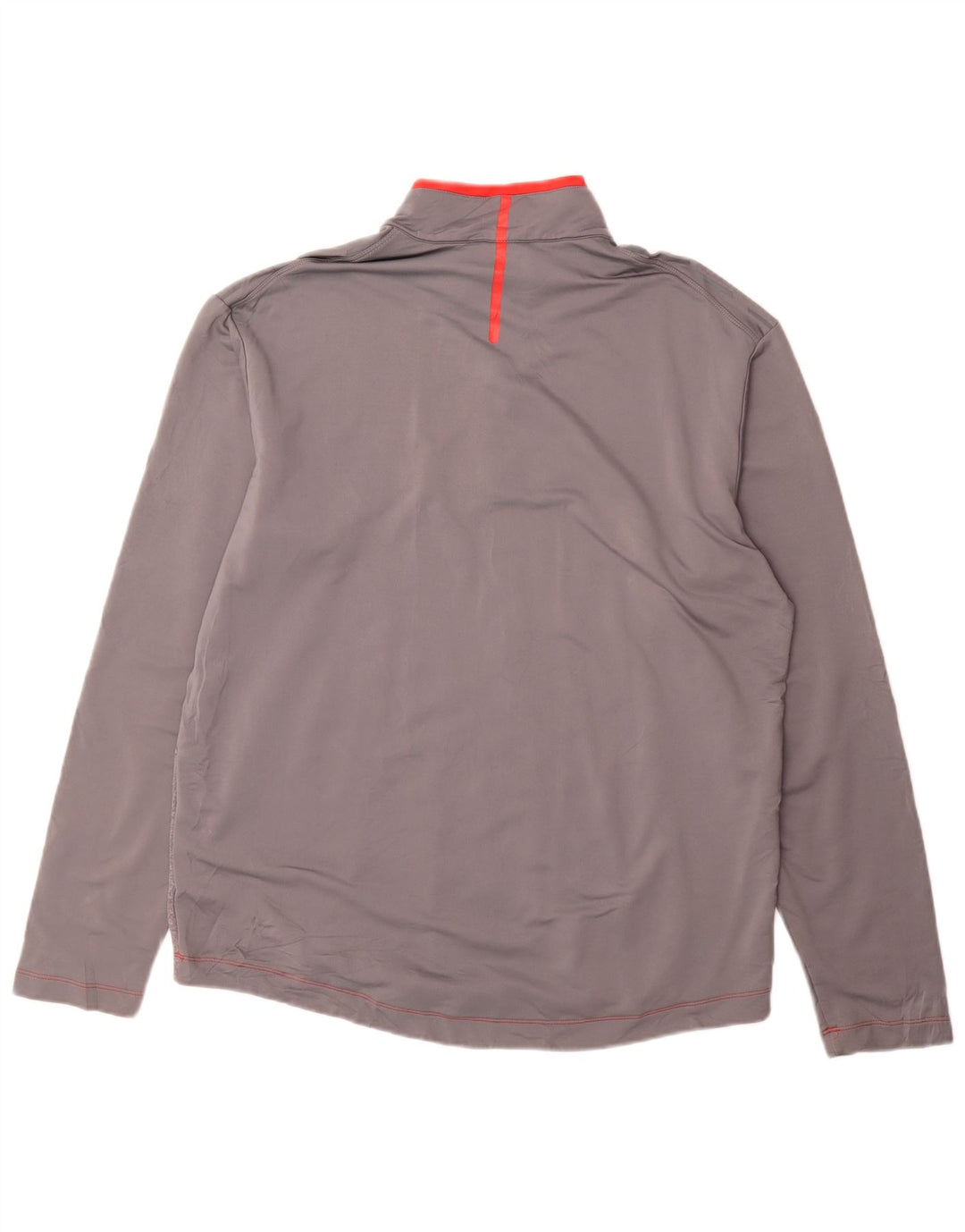 Мужской пуловер с воротником на молнии Nike Dri Fit, большой серый в полоску