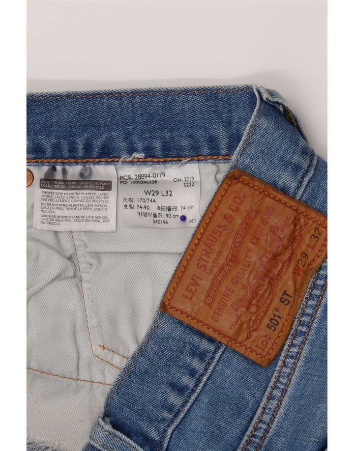 Женские прямые джинсы Levi's 501 W29 L32 синие
