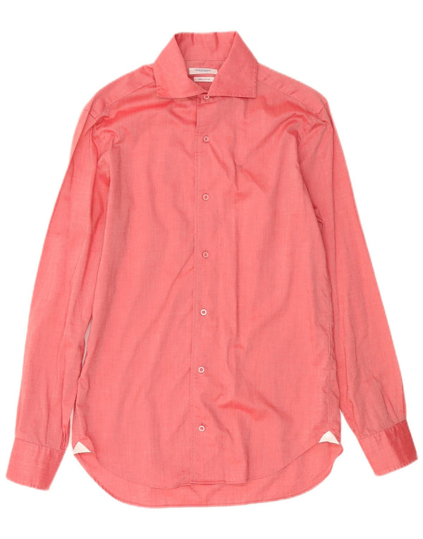 Мужская рубашка GUTTERIDGE, размер 15/38, средний красный хлопок, размер 15/38