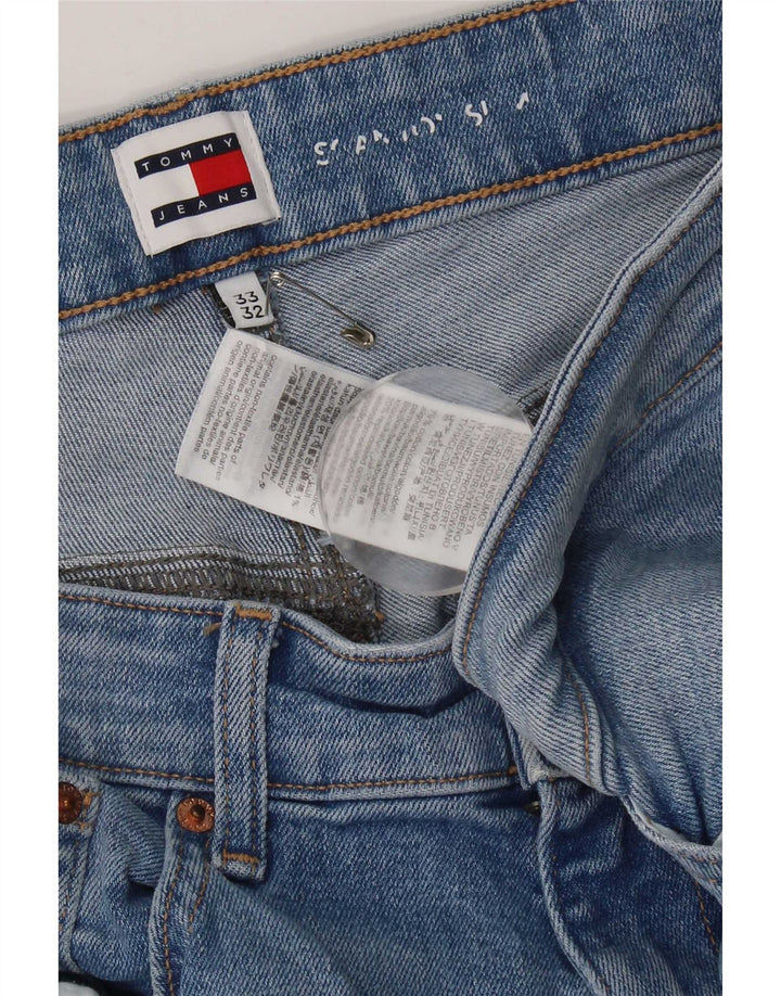Мужские узкие джинсы Tommy Hilfiger W33 L32 синие, хлопок