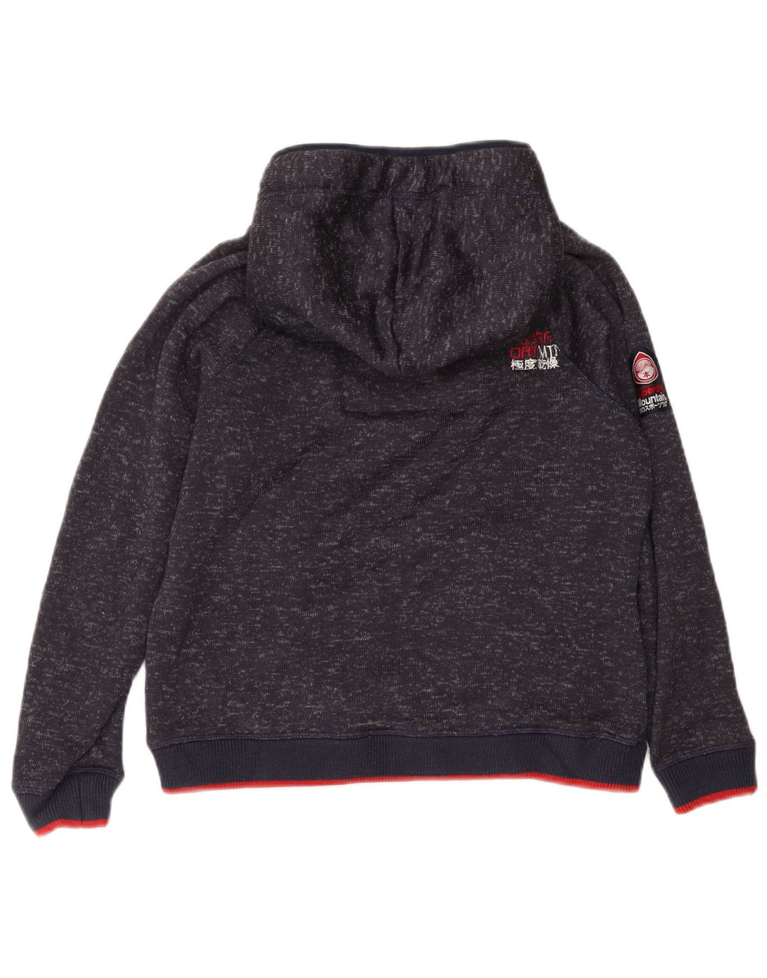 Женский джемпер с капюшоном Superdry UK 18 XL, темно-синий, полиэстер с крапинками