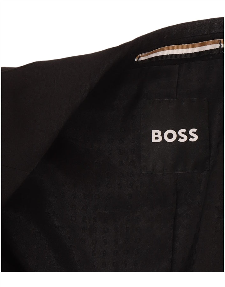 Мужской пиджак Hugo Boss на 2 пуговицах EU 56 3XL, черная шерсть