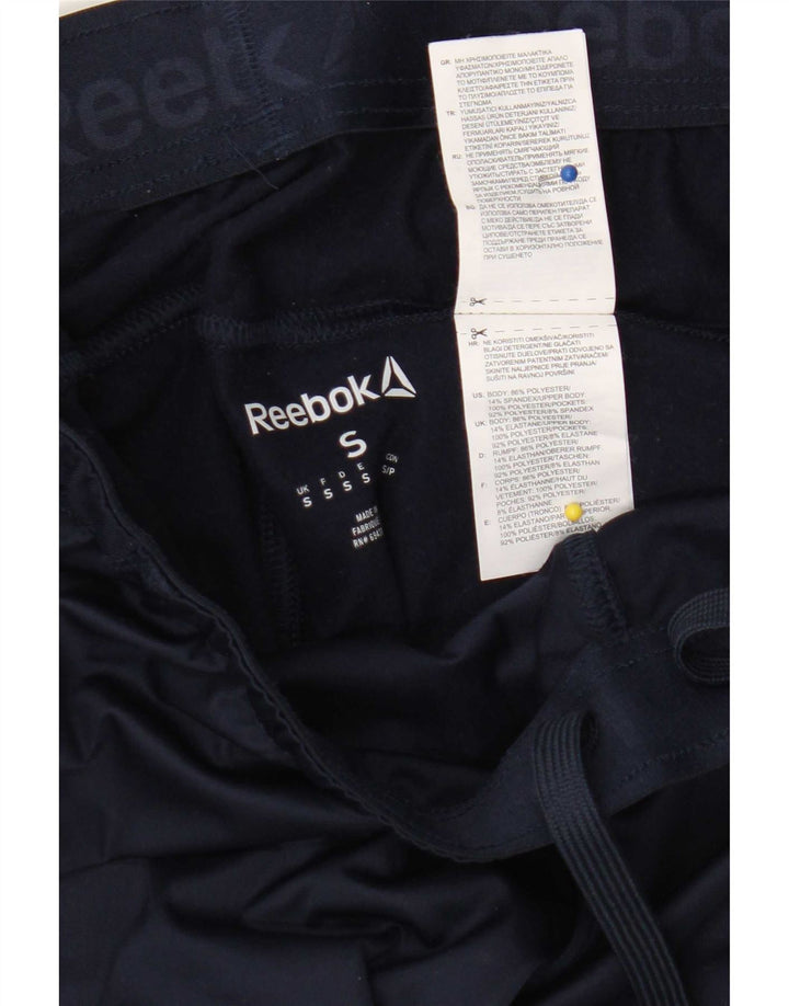 Мужские спортивные брюки Reebok, маленькие, темно-синие, полиэстер