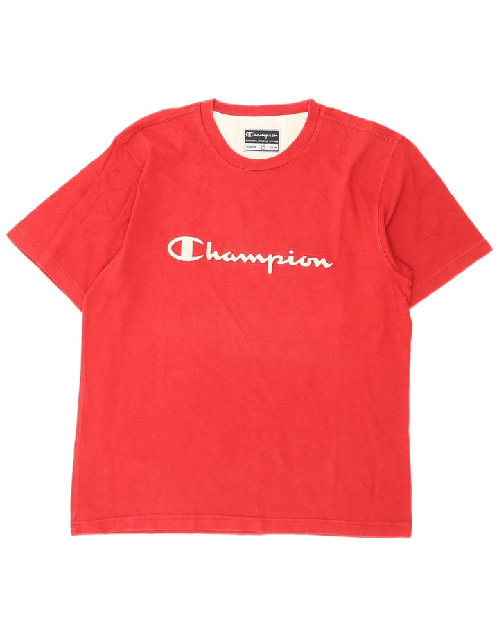 Мужская футболка с рисунком Champion, маленький красный хлопок