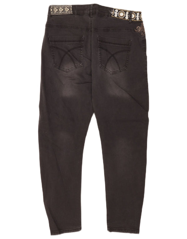 Женские укороченные укороченные джинсы Desigual Slim W30 L25, черный хлопок