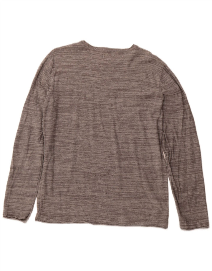 JACK & JONES Мужской топ с длинным рукавом, большой серый хлопок
