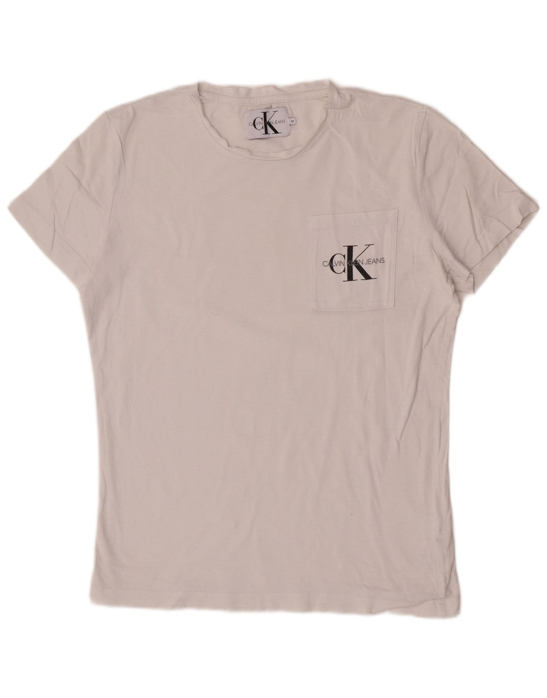 Мужская футболка Calvin Klein Jeans с коротким рукавом, средний белый