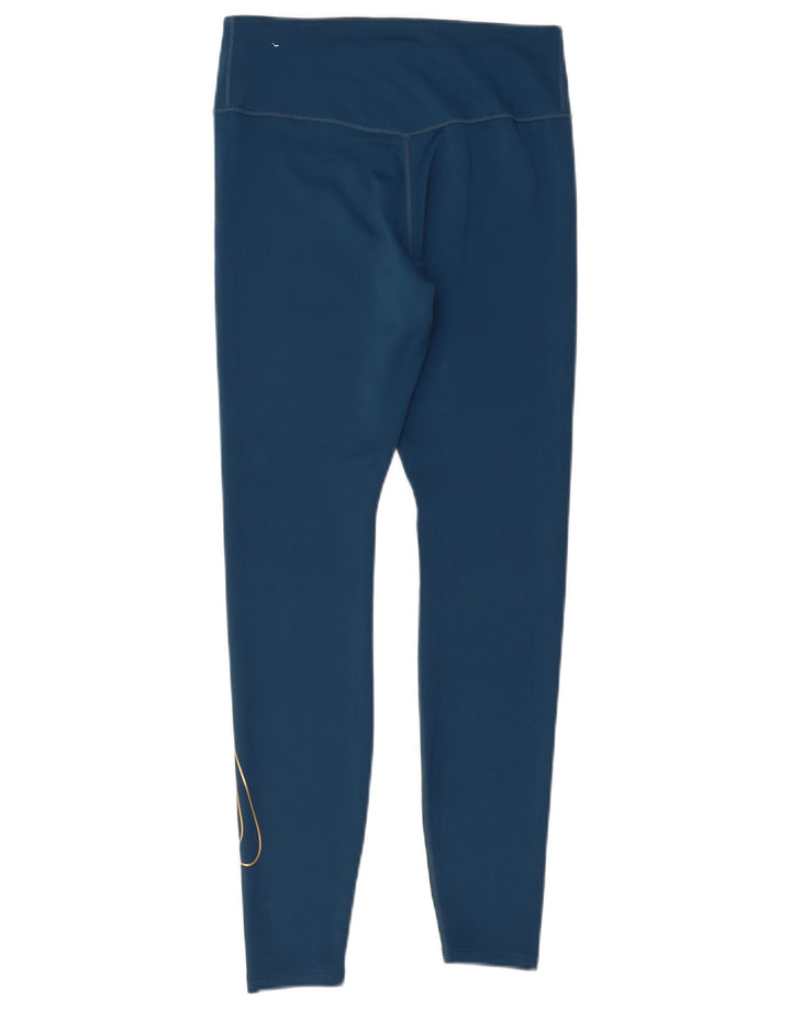 Женские леггинсы с рисунком Nike Dri Fit UK 12, средний синий полиэстер