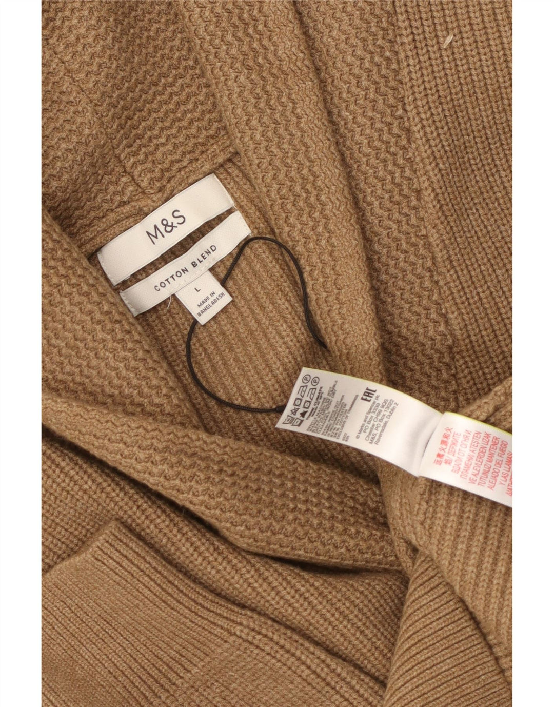Мужской кардиган Marks & Spencer, большой коричневый полиэстер
