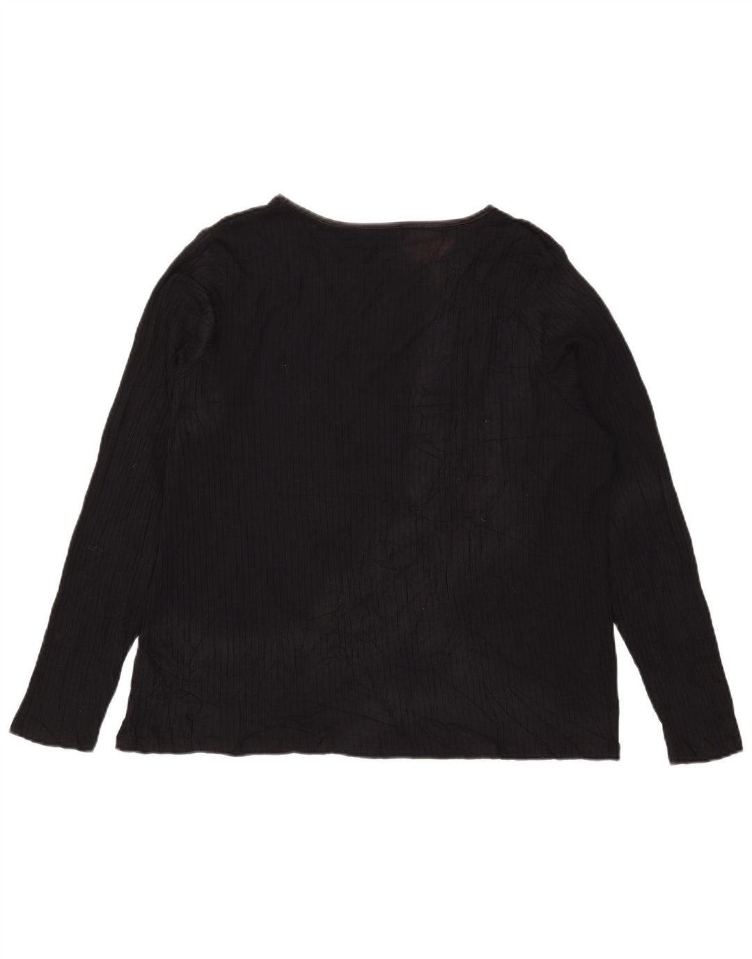Женский топ с длинным рукавом Marks & Spencer UK 24 4XL Черный вискоза